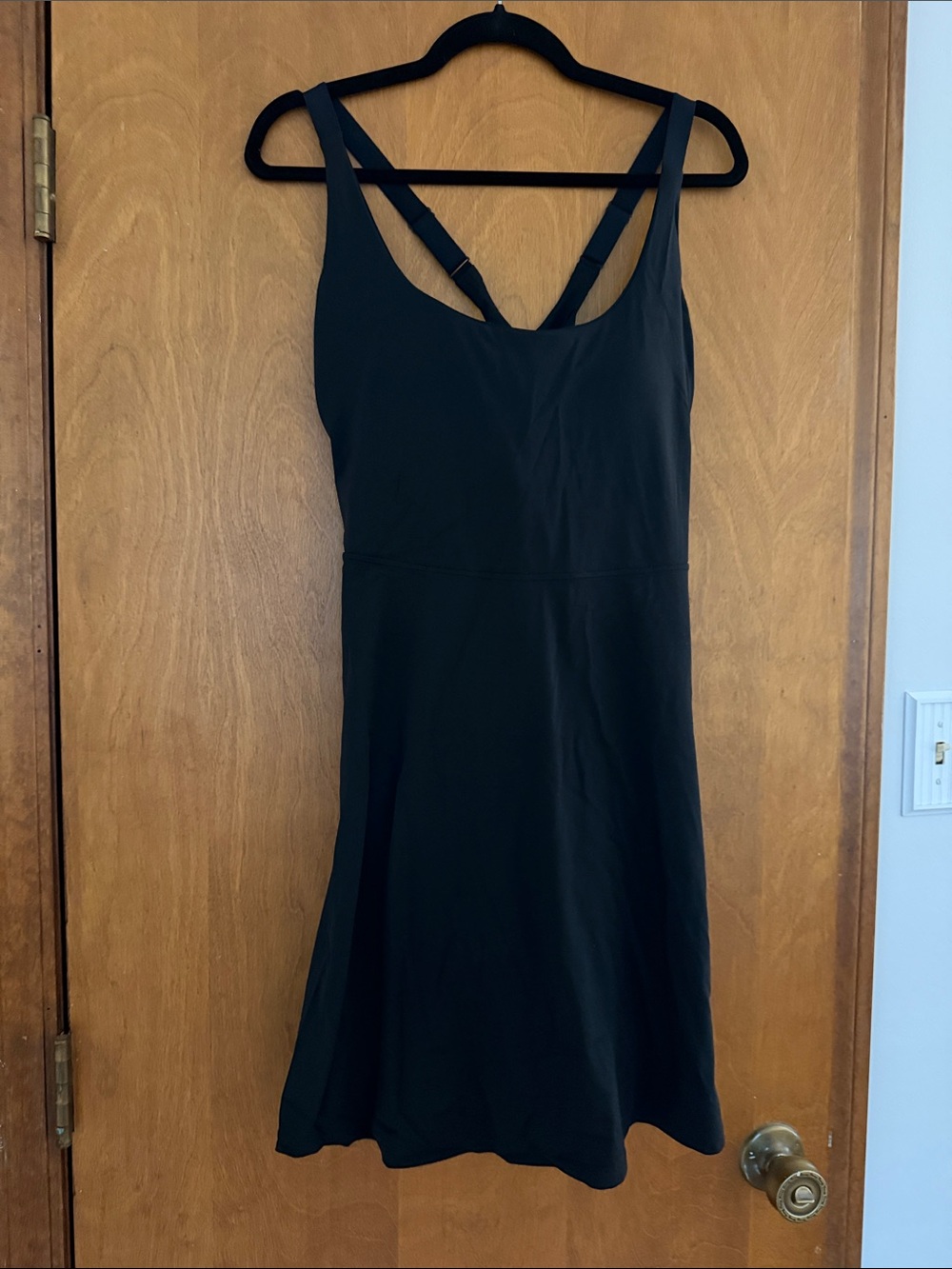 Classic Black Crossback Mini Dress